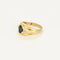 Bague 53 Bague bandeau en or jaune 18K avec saphir ovale et diamants 58 Facettes 58FC142