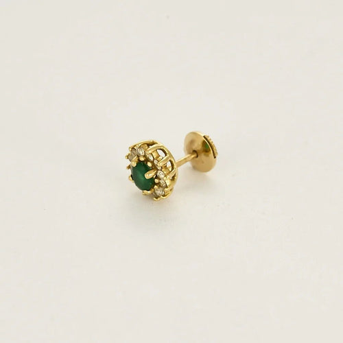 Boucles d'oreilles Boucles d'oreilles en or jaune 18k émeraudes et diamants 58 Facettes 58FC144