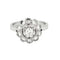 Bague 53 Bague marguerite - Diamant 0,20 ct en or blanc 18K et platine 58 Facettes 58FC151