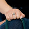 Bague 53 Bague marguerite - Diamant 0,20 ct en or blanc 18K et platine 58 Facettes 58FC151
