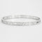 Bracelet Dinh Van Pulse - Bracelet rigide ouvrant en or gris pavé de diamants 58 Facettes 58FC161