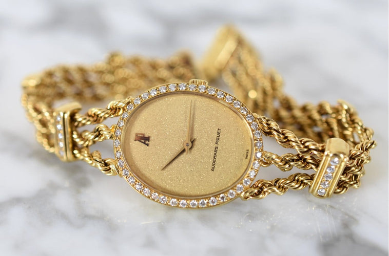 Montre Audemars Piguet Lady Classique DA - Montre joaillière en or jaune 18K et diamants 58 Facettes AUP-100