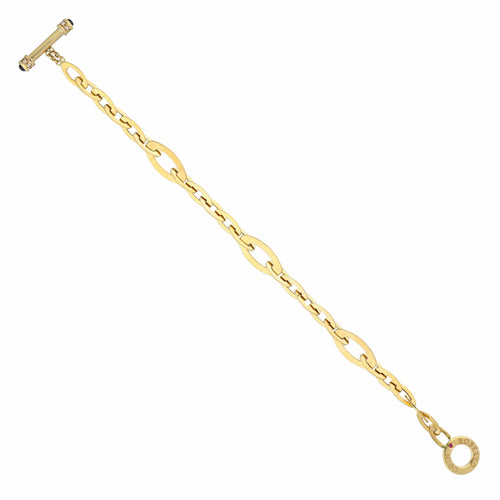 Bracelet Roberto Coin - Bracelet à maillons fantaisie en or 18k avec diamants, saphirs et rubis 58 Facettes 012D062E11DA49B5BD32366B63BA7842