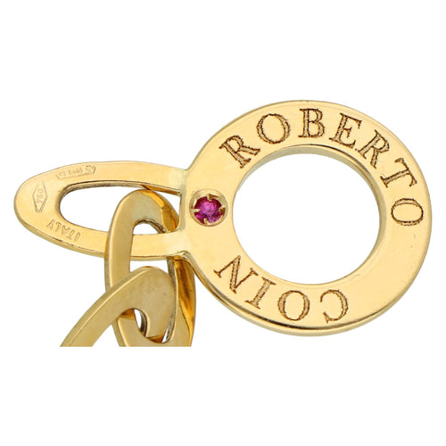 Bracelet Roberto Coin - Bracelet à maillons fantaisie en or 18k avec diamants, saphirs et rubis 58 Facettes 012D062E11DA49B5BD32366B63BA7842