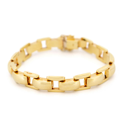 Bracelet Bracelet tank rétro en or jaune 14k 58 Facettes 594CEDA3E8AF4E8D8165C6A89B90AB96