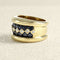 Bague 51 Poiray - Bague en or jaune saphirs et diamants 58 Facettes OC-61100177