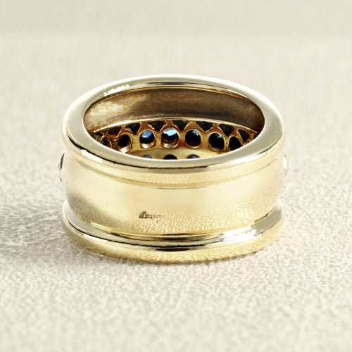 Bague 51 Poiray - Bague en or jaune saphirs et diamants 58 Facettes OC-61100177