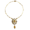 Collier Sautoir - Collier en or jaune émaillé et saphirs jaunes 58 Facettes OC-63500317
