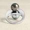 Bague 52 Bague - Perles de culture de Tahiti et diamants en or gris 58 Facettes OC-61400041