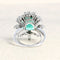Bague 54 Bague en or blanc, émeraude de Colombie et diamants 58 Facettes OC-61300090
