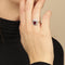 Bague 52 Bague en or blanc, rubis et diamants 58 Facettes OC-61200079