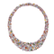 Collier Collier en or gris, saphirs multicolores et diamants 58 Facettes OC-63700139