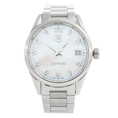 Montre TAG Heuer Carrera - Montre à quartz 32 mm en acier avec diamant 58 Facettes OC-68801874