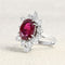Bague 50 Bague en or gris, rubis birman et diamants 58 Facettes OC-61600017