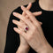 Bague Bague en or gris, rubis non chauffé et diamants 58 Facettes OC-61200080