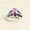 Bague Bague Or Gris, Rubis Non Chauffé et Diamants 58 Facettes OC-61200080