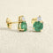 Boucles d'oreilles Boucles d'oreilles en or jaune 18 carats, émeraudes et diamants 58 Facettes OC-66300077