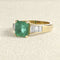 Bague 55 Bague - Émeraude et diamants en or jaune 58 Facettes OC-61300086