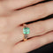 Bague 55 Bague - Émeraude et diamants en or jaune 58 Facettes OC-61300086