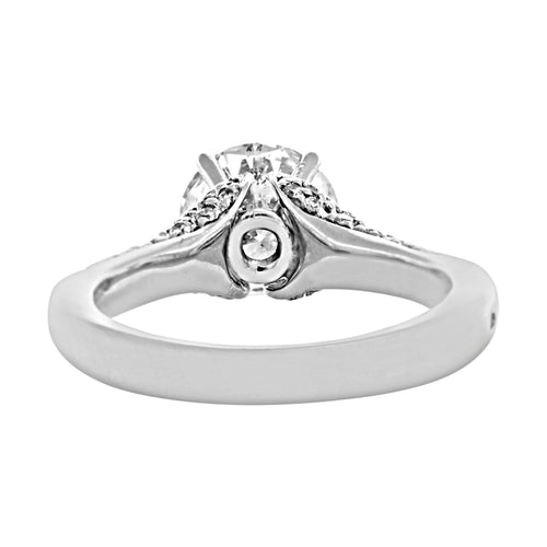 Bague 58 Solitaire - Bague en or gris diamants 58 Facettes 61E00490