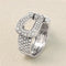 Bague 52 Fred Force 10 - Bague Grand Modèle en or blanc et diamants 58 Facettes 61E00487