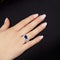 Bague 59 Bague en or gris, saphir et diamants 58 Facettes 61100160