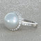 Bague 54 Bague en or gris, perle et diamants 58 Facettes 61400032