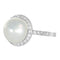 Bague 54 Bague en or gris, perle et diamants 58 Facettes 61400032