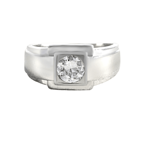 Bague 54 Bague en platine et diamant 58 Facettes 61000373