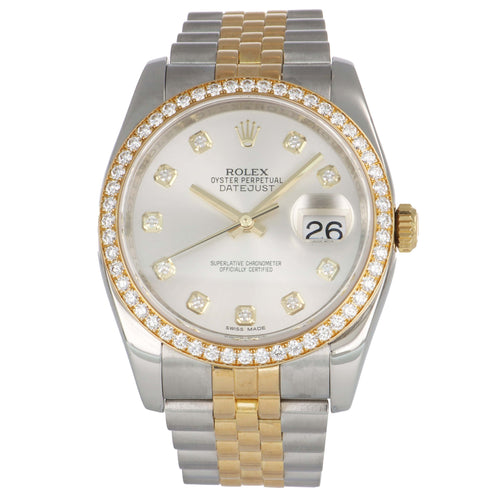 Montre Rolex Datejust - Montre automatique en or jaune 750/1000 et acier 58 Facettes 68801731