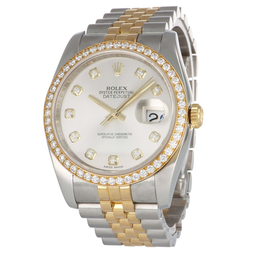 Montre Rolex Datejust - Montre automatique en or jaune 750/1000 et acier 58 Facettes 68801731