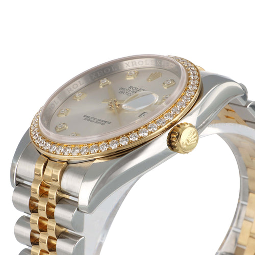 Montre Rolex Datejust - Montre automatique en or jaune 750/1000 et acier 58 Facettes 68801731