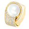 Bague 49 Bague perle d'Australie en or rose et diamants 58 Facettes 61400023