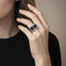 Bague 53 Tom Gerard - Bague en or gris 18 carats, galuchat et diamants 58 Facettes 61E00220