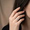 Bague 55 Alliance en or gris et diamants 58 Facettes 61E00464