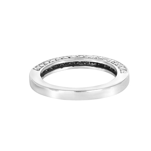 Bague 55 Alliance en or gris et diamants 58 Facettes 61E00464
