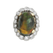 Bague 54 Pompadour - Bague en or gris, opale et diamants 58 Facettes 61G00056