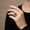 Bague 54 Bague Pompadour - Bague en or gris opale et diamants 58 Facettes 61G00056