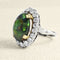 Bague 54 Bague Pompadour - Bague en or gris opale et diamants 58 Facettes 61G00056
