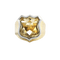 Chevalière Écu en or jaune et citrine