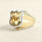 Bague 53 Chevalière Écu - Bague en or jaune et citrine 58 Facettes 61G00079