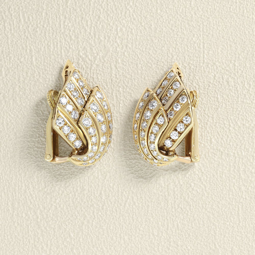 Boucles d'oreilles Boucles d'oreilles - Diamants ronds 1,75 ct en or jaune 750 58 Facettes 66300053