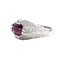 Bague en or blanc, rubis et diamants