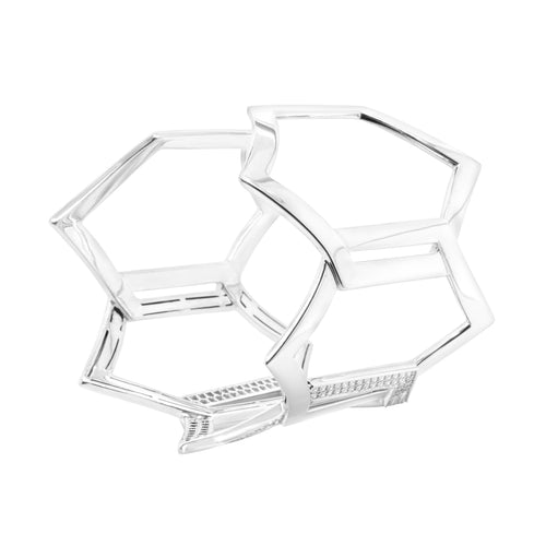Bracelet Messika Arlequin - Bracelet manchette en or blanc et diamants 58 Facettes 62100114
