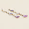 Boucles d'oreilles Boucles d’oreilles pendantes en or rose, saphirs et diamants 58 Facettes 661D00026