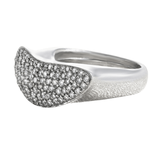Bague de cocktail en or gris et diamants