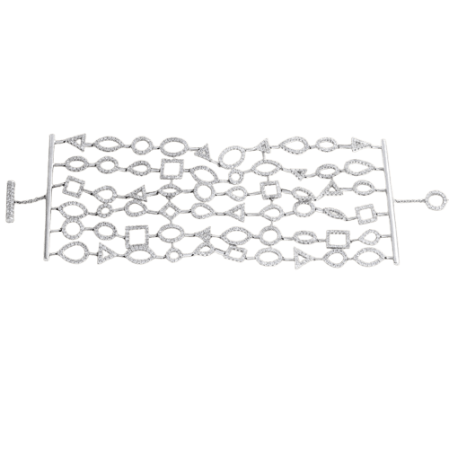 Bracelet rivière en or blanc et diamants