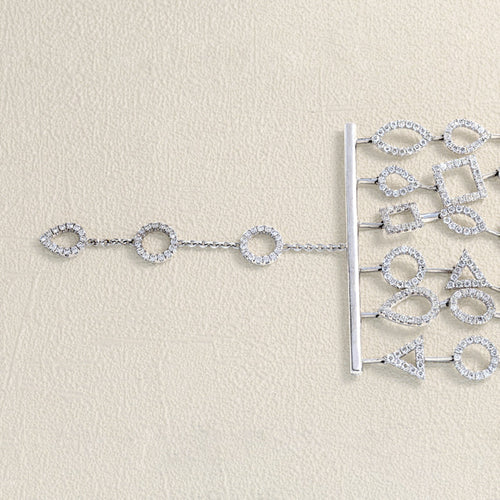 Bracelet Bracelet rivière en or blanc et diamants 58 Facettes 62100083