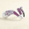 Bague 52 Bague en or gris 750 avec perle de culture et saphirs roses 58 Facettes 61400022