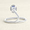 Bague 51 Bague en or blanc 18 carats avec saphir bleu et diamants 58 Facettes 61100040